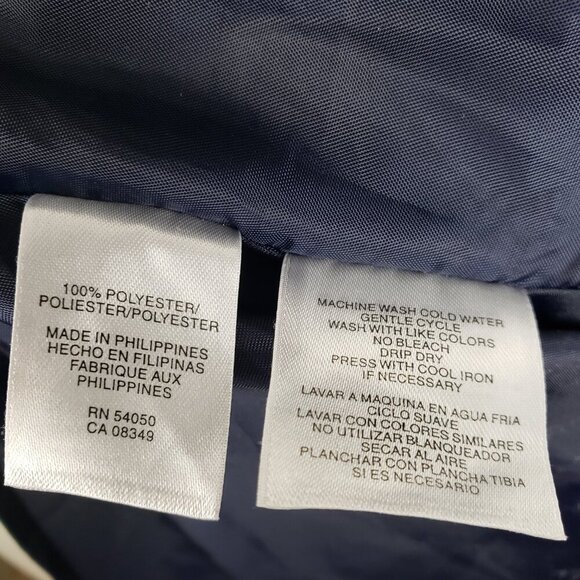 Jones Studio Cap Sleeve Swing Dress Navy Blue Woven Burlap A-Line Retro Size 4 - Picture 9 of 10